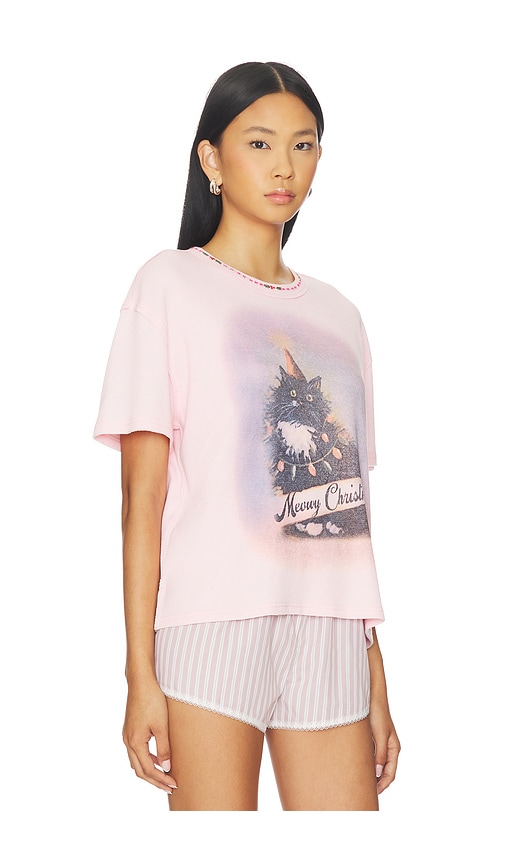 Free People X We The Free Merry Meowy Tee In White