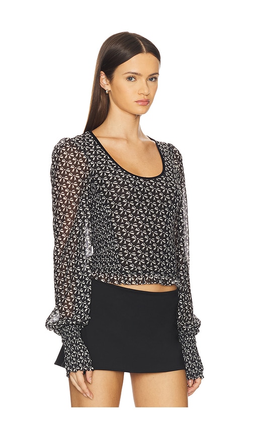 Free People Dottie Knit Top In Black