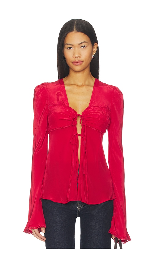 Free People Bali Ariel Top In Red
