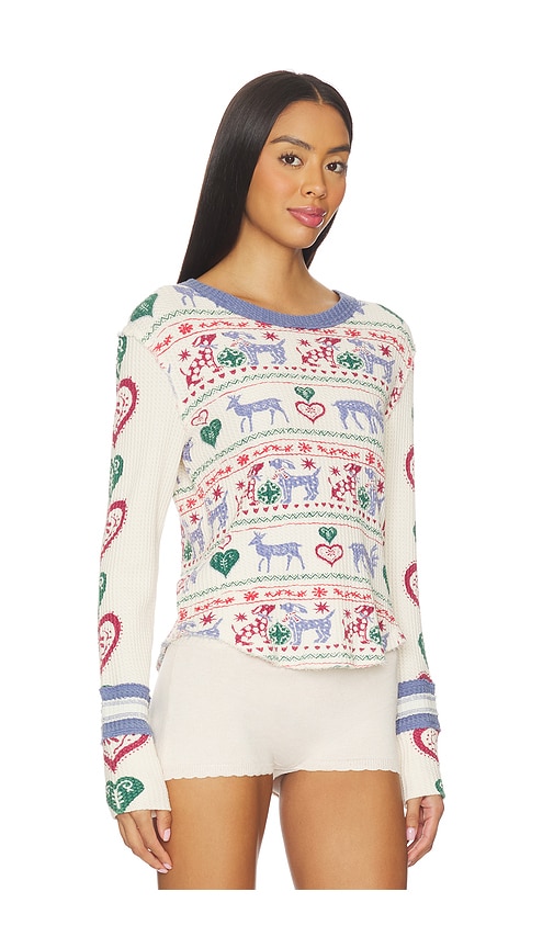 Free People Blissful Layering Long Sleeve T-shirt In Multi