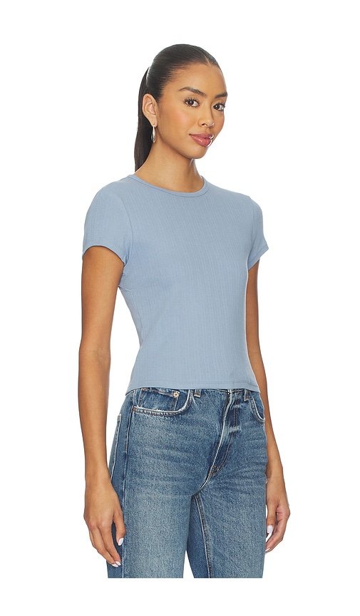 Free People X Intimately Fp Wait A Minute Baby Tee In Blue