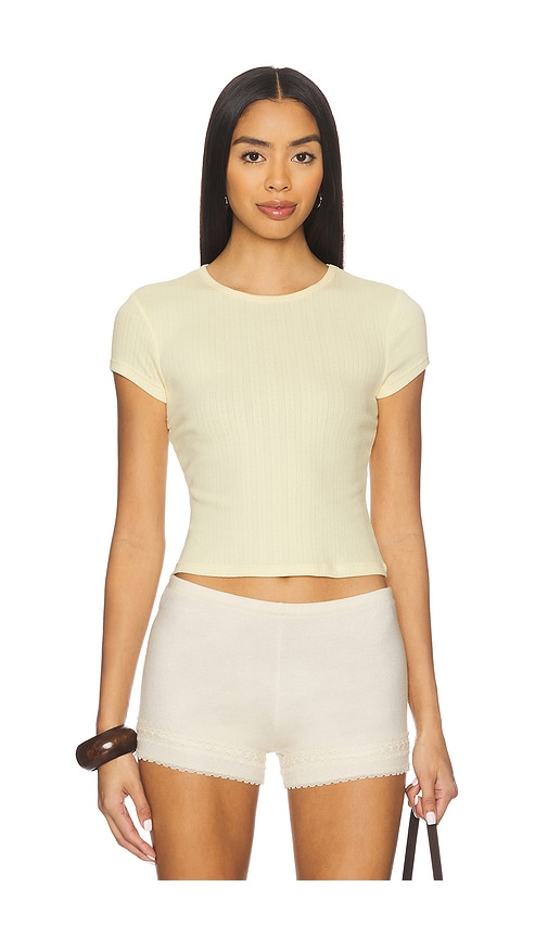 Free People T-SHIRT BABY WAIT A MINUTE en Yellow Taille S Also en XS M 34 €
