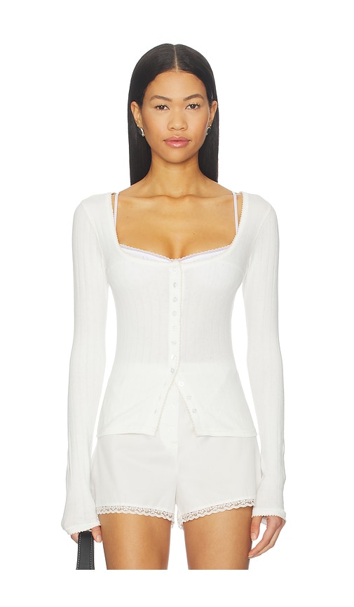 Free People End Game Pointelle Long Sleeve en White Taille M Also en XL 54 €