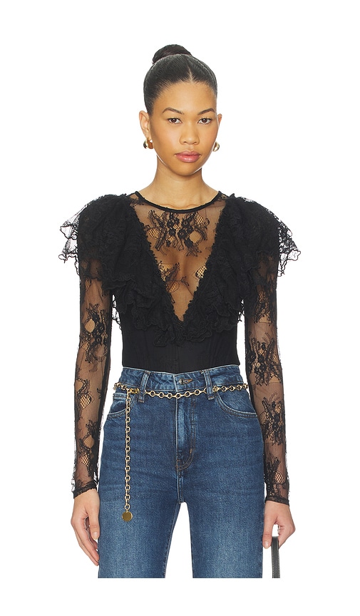 Free People x REVOLVE Sunday Candy Bodysuit in Black | REVOLVE