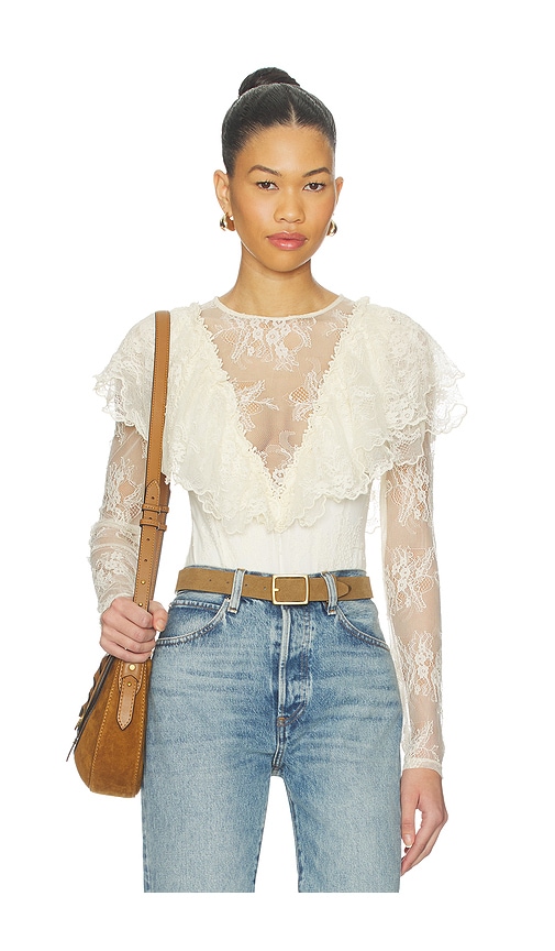 Free People x REVOLVE Sunday Candy Bodysuit in Ivory | REVOLVE