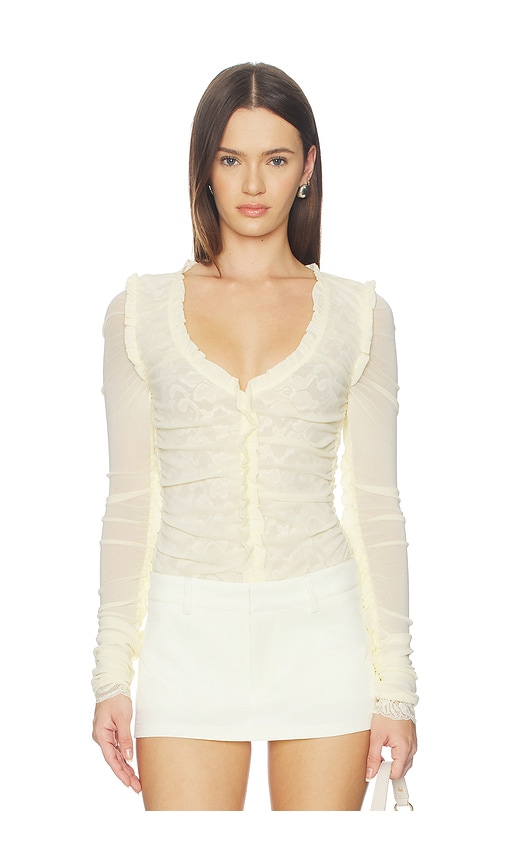 Free People x REVOLVE Worn To Be Wild Bodysuit in Ivory. - size XS (also in S, M, L, XL)