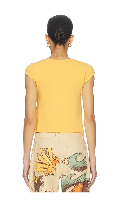  Free People Nahtloses Modal T-shirt Free People So Soft In Yellow. Größe Xs/s. Also In L/xl. 