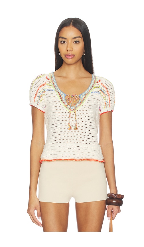 Free People PULL FREE PEOPLE FRIENDSHIP en IvoryOrange Taille L Also en XS S M XL 165 €