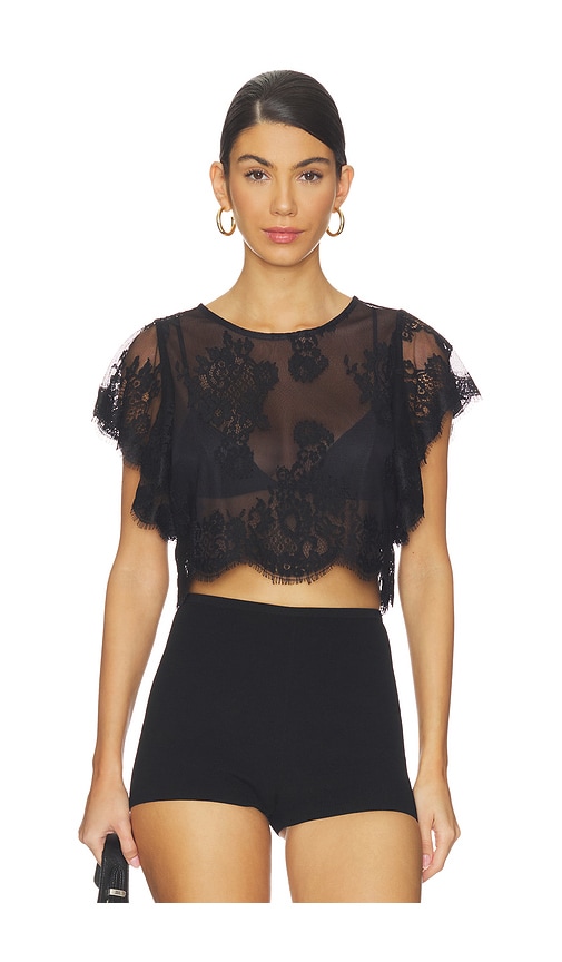Free People Lunar Ash Lace Top en Black Taille S Also en 76 €