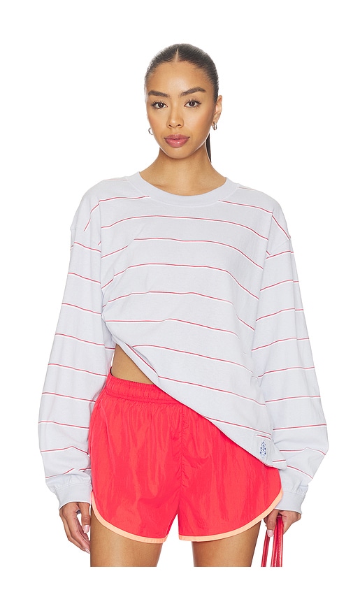 Free People TOP MANCHES LONGUES PRINTED HUSTLE LAYER en Baby Blue Taille XL Also en XS M 65 €