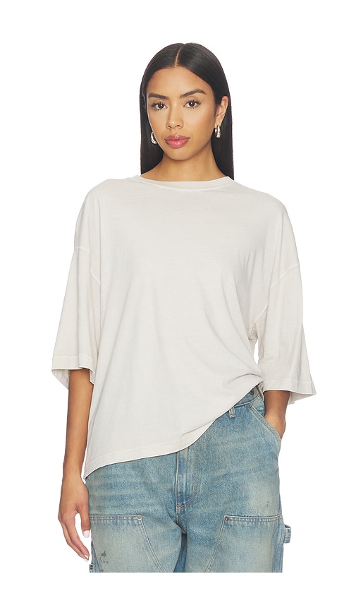 Free People x We The Free Perfect Oversized Tee in Neutral. - size M (also in S, XS)
