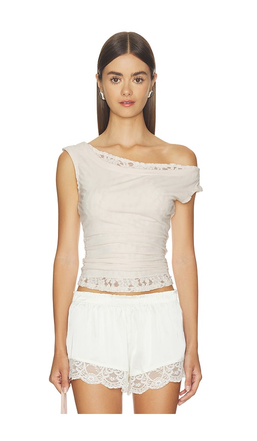 Free People Emma Twofer Top in Neutral. - size L (also in M, S, XL, XS)