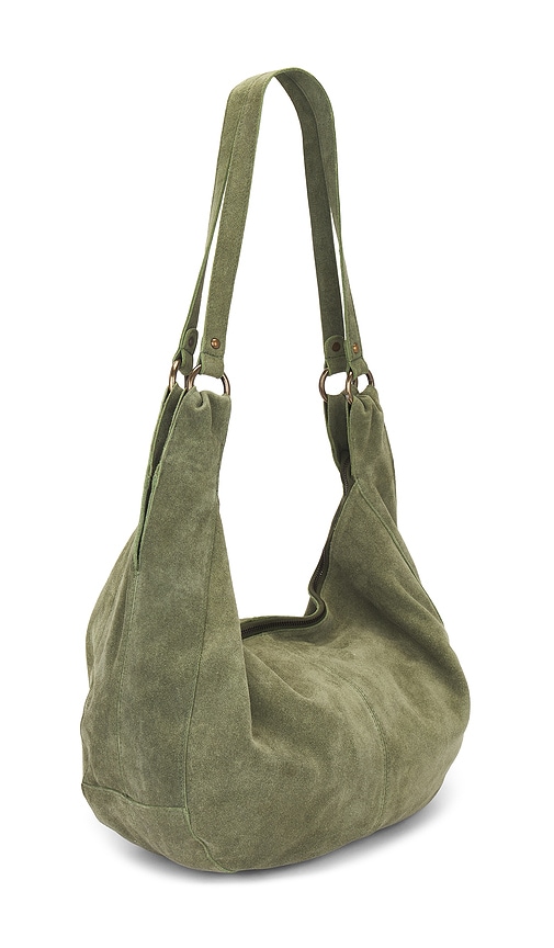  Free People Tote-bag Mit Veloursleder Roma In Olive. 