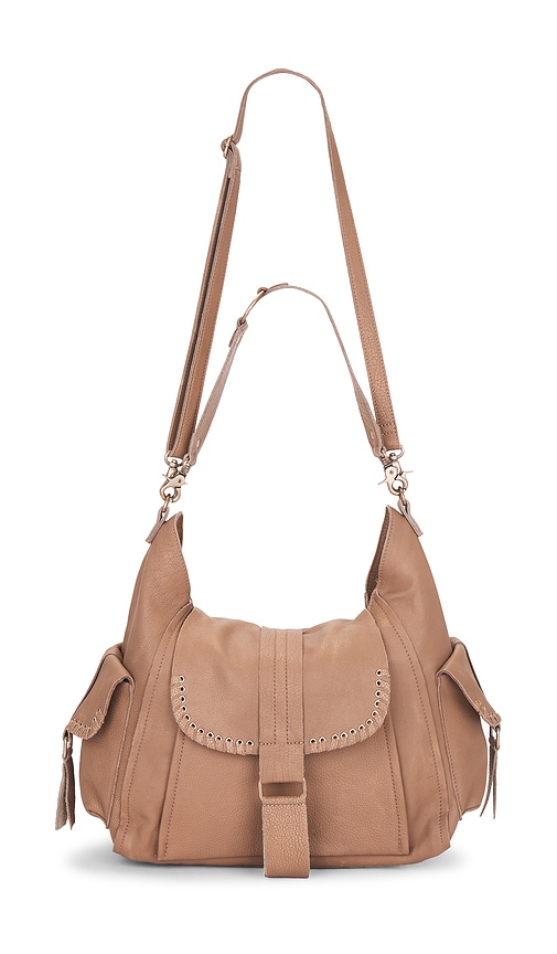 Free People X We The Free Leigh Distressed Hobo Bag In Brown