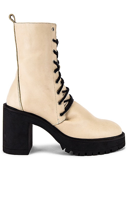 Free People Dylan Lace Up Boot in White 