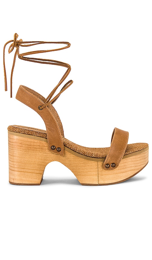 Free People Aurora Wrap Clogs in Tan
