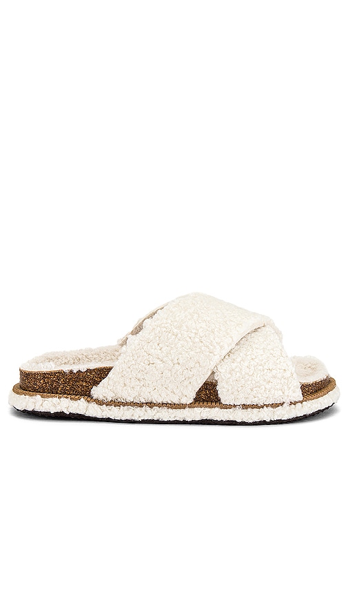 Free People So Soft Sidelines Faux Fur Footbed in Ivory | REVOLVE
