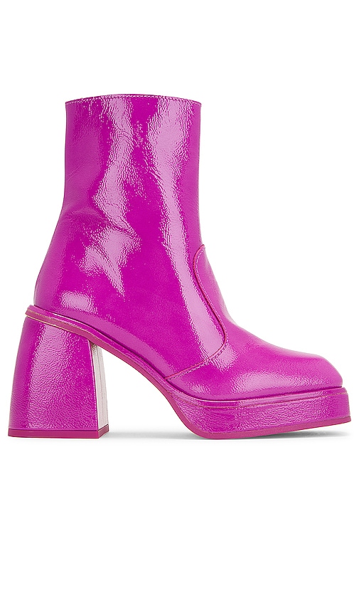 Free People Ruby Shine Platform Boot in Moody Magenta