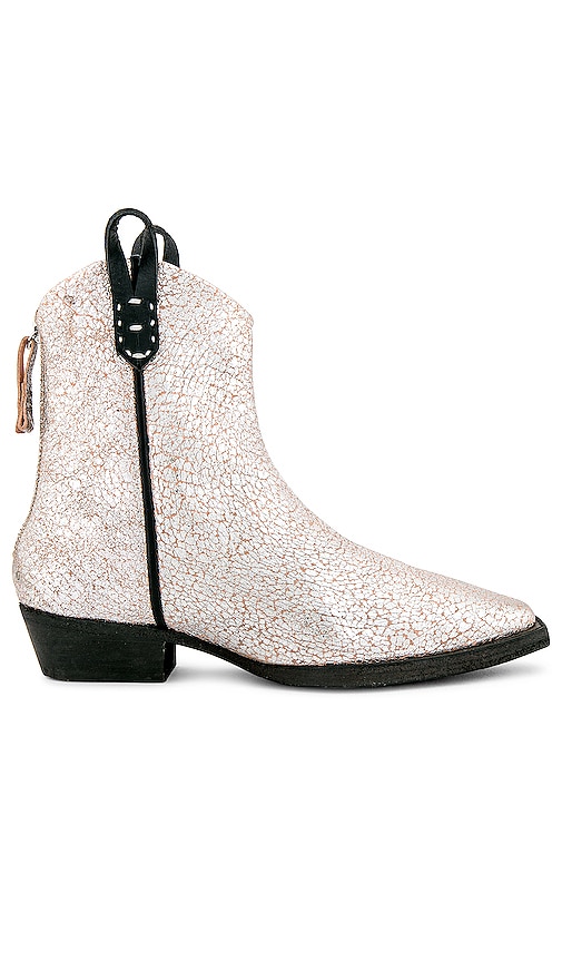 Free People X We The Free Wesley Ankle Boot In Metallic Silver