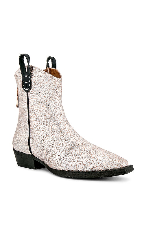 Shop Free People X We The Free Wesley Ankle Boot In Metallic Silver