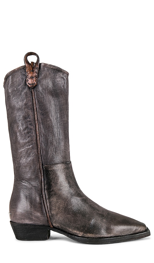 New Free People Brayden Tall Leather Boots in Bone