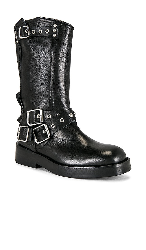 Shop Free People X We The Free Janey Engineer Boot In Black