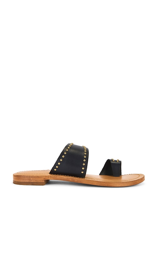Amelie Tiny Stud Sandal in Black. - size 9.5 (also in 10, 6, 6.5, 7, 7.5, 8, 8.5, 9)
