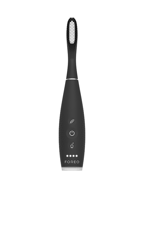 FOREO issa 4 Plus Smart Hybrid Silicone Sonic Toothbrush in Black.