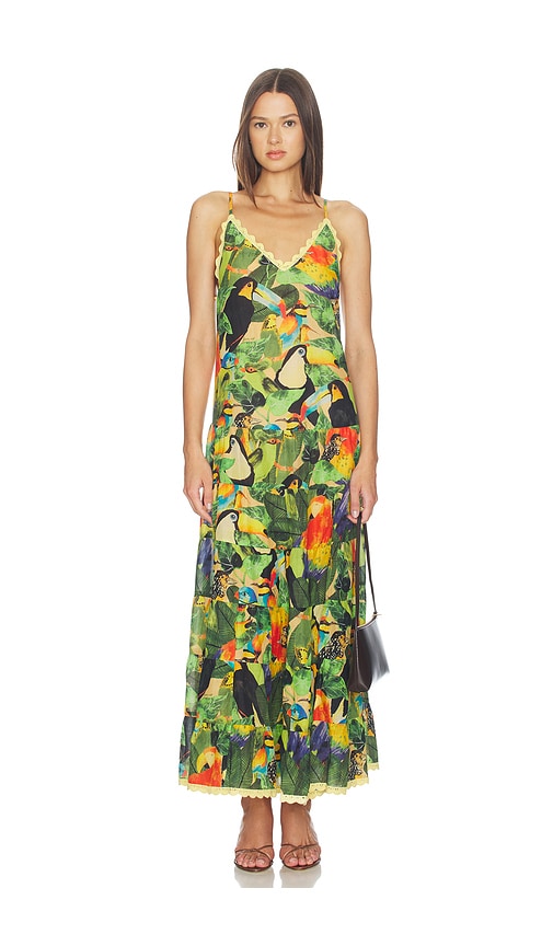 FARM Rio Bird Leaves Long Dress