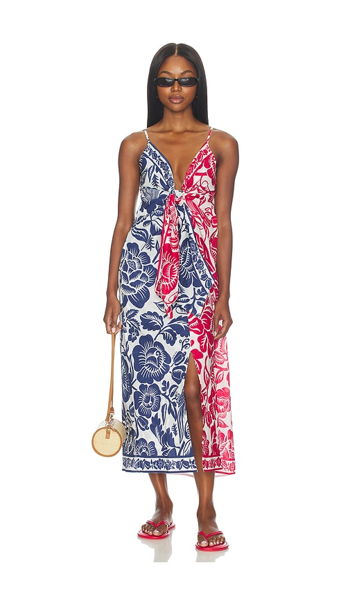 FARM Rio Cashew And Birds Long Dress