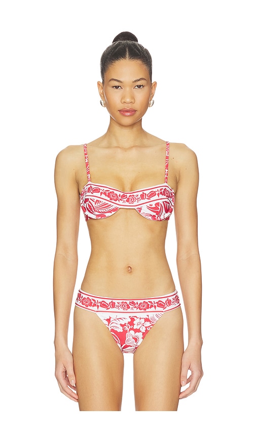 FARM Rio Cashew And Birds Underwire Bikini Top