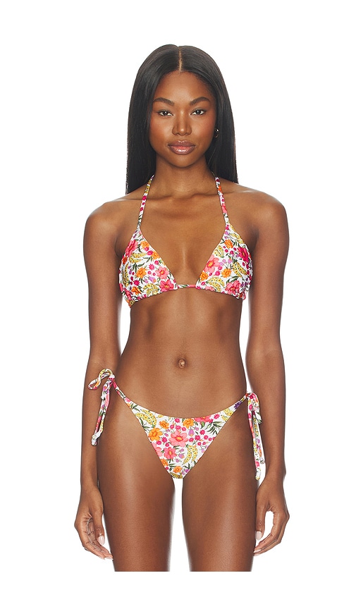 FARM Rio Banana Flowers Triangle Bikini Top