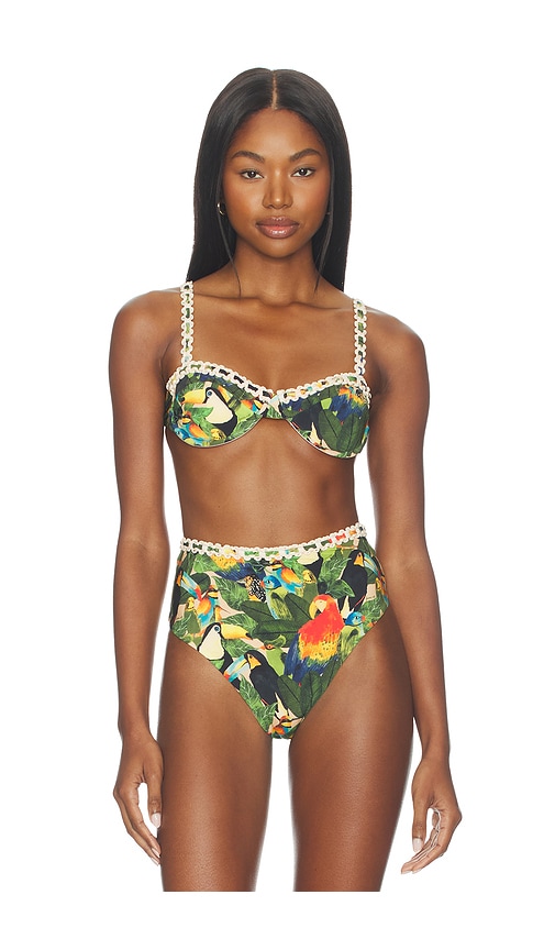 FARM Rio Bird Leaves Underwire Bikini Top