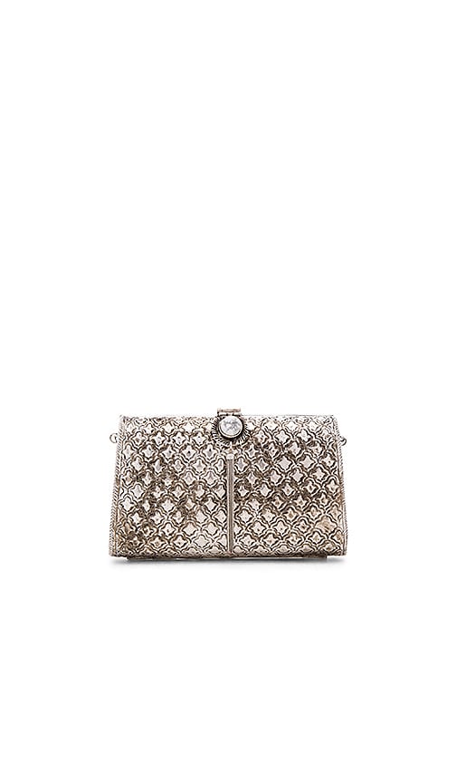 From St Xavier Zara Clutch in Silver 