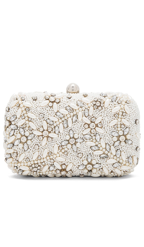 from St Xavier Wifey Beaded Box Clutch Bridal Bag, Champagne
