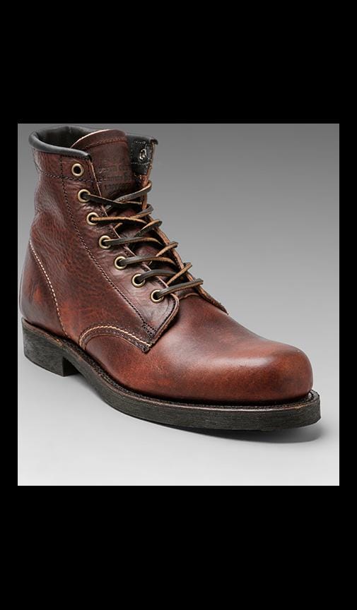 Frye Arkansas Mid Lace Boot in Chestnut 