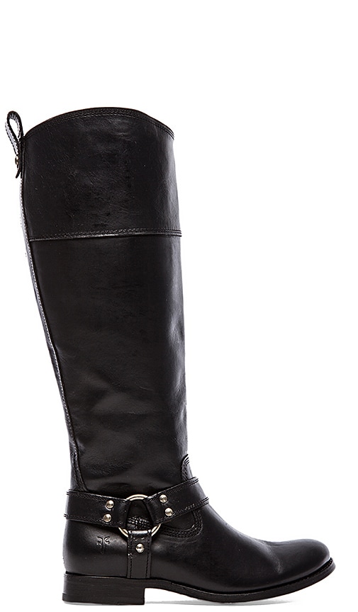 Frye Melissa Harness Inside Zip Boot in Black REVOLVE