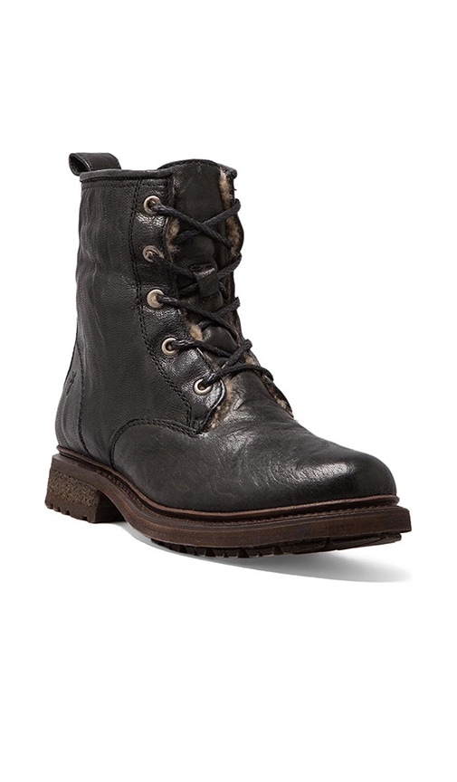 frye valerie shearling lace up