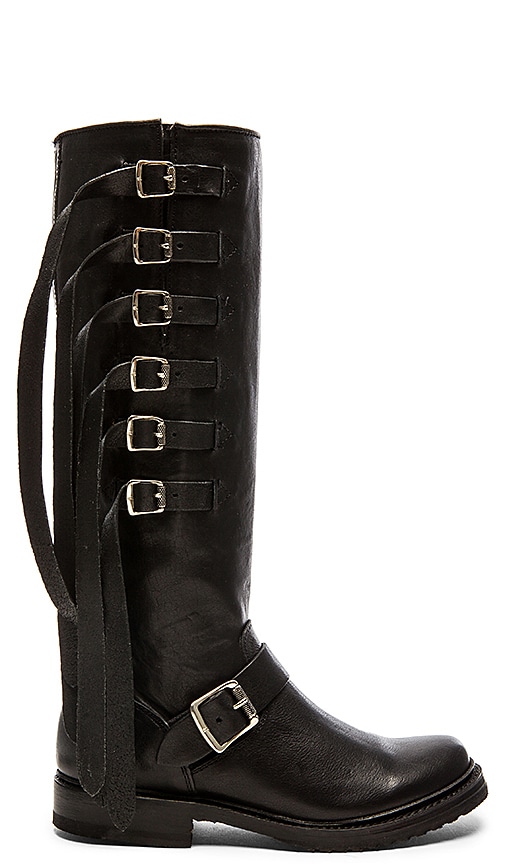 Frye Veronica Strap Tall Boot in Black 
