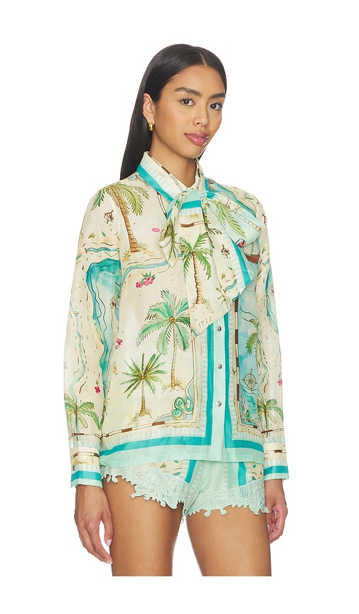  Falguni Shane Peacock Blusa Peacock Short And Blouse En Color Mint,blue Talla L  (también En M, S, Xs). 