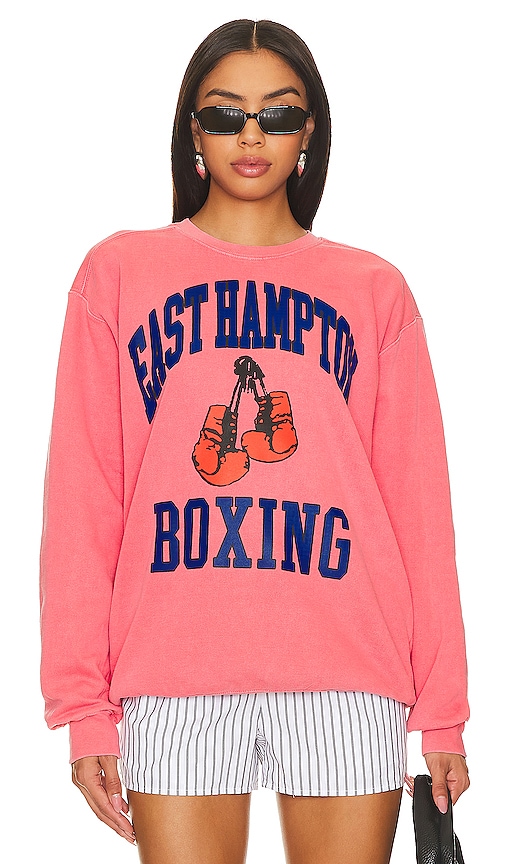Firstport East Hampton Ny Boxing Crewneck Sweatshirt In Coral