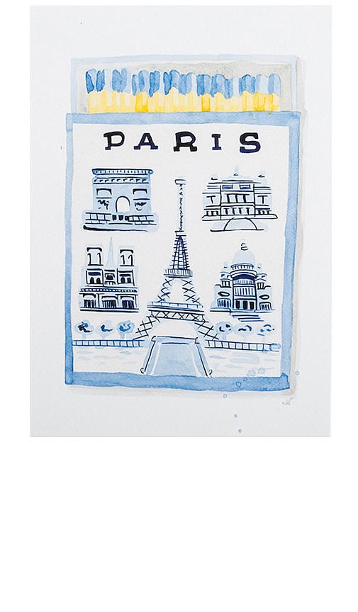 Furbish Studio 5x7 Paris Print in Baby Blue,White