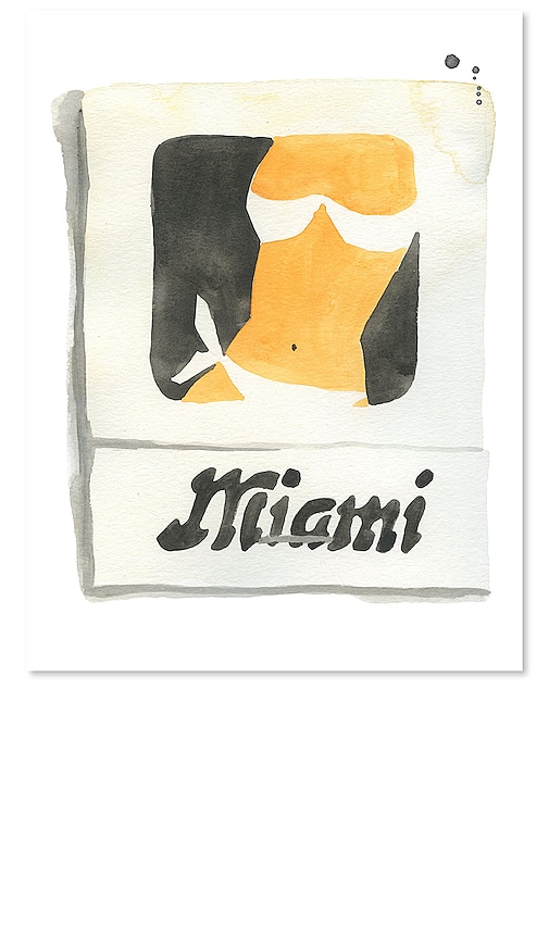 Furbish Studio 5x7 Miami Print in Black,Yellow