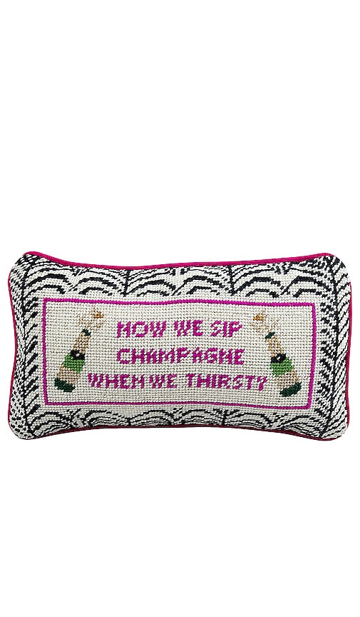 Furbish Studio Champagne Needlepoint Pillow In Beauty: Na