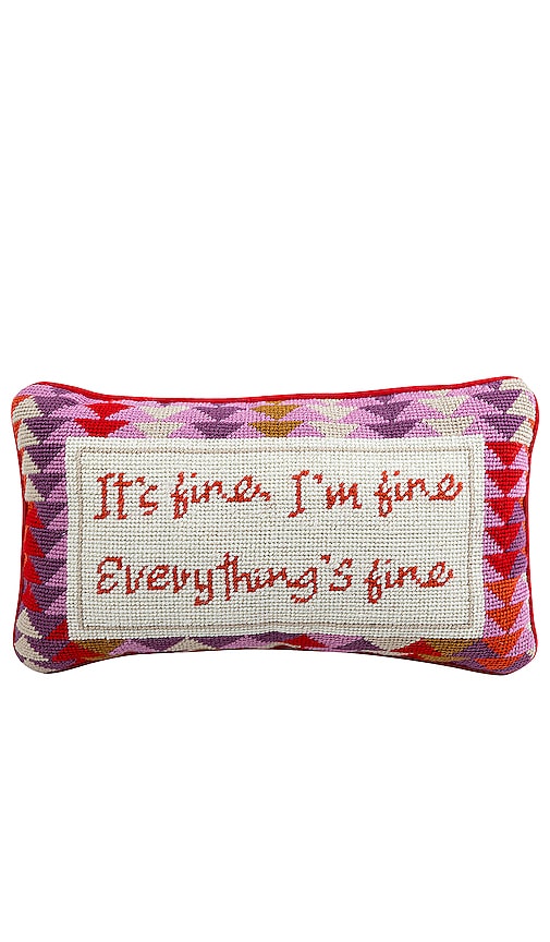Furbish Studio Everything's Fine Needlepoint Pillow In Beauty: Na