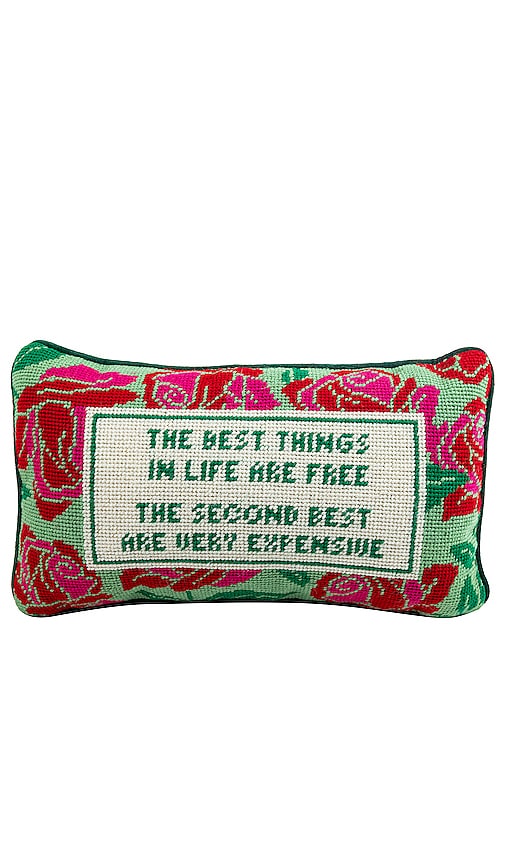 Furbish Studio Expensive Needlepoint Pillow In Beauty: Na