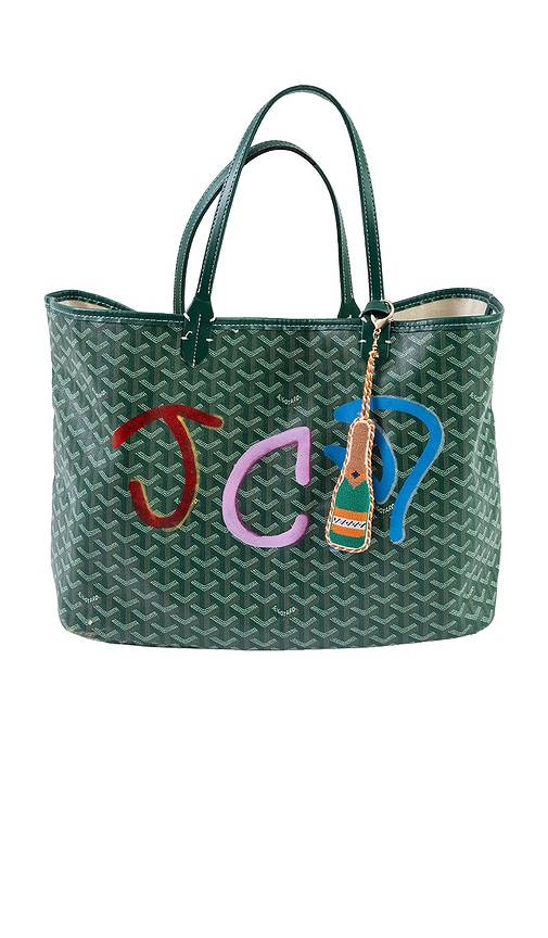 Furbish Studio Champagne Bottle Bag Charm In Green