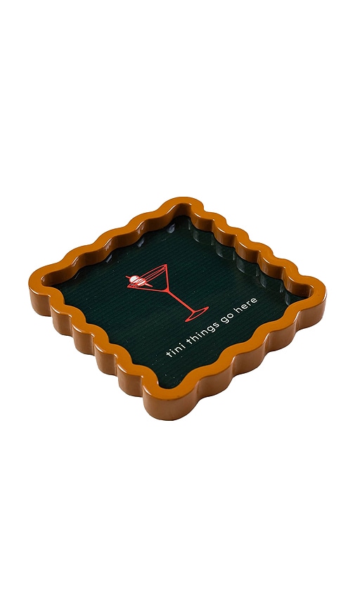 Furbish Studio Tiny Things Lacquer Tray In Green