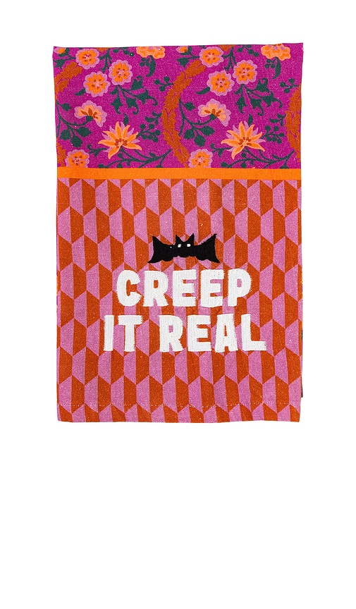 Furbish Studio Creep It Real Dish Towel In Pink