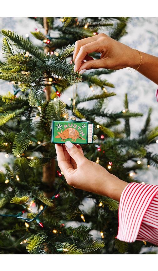 Furbish Studio Austin Matchbook Ornament In Green